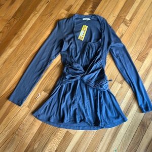 Prairie Underground Lagenlook “Austen” tie back blouse NWT SZ Large